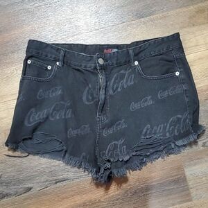 Coca Cola Black Jean Shorts Stylish Comfort